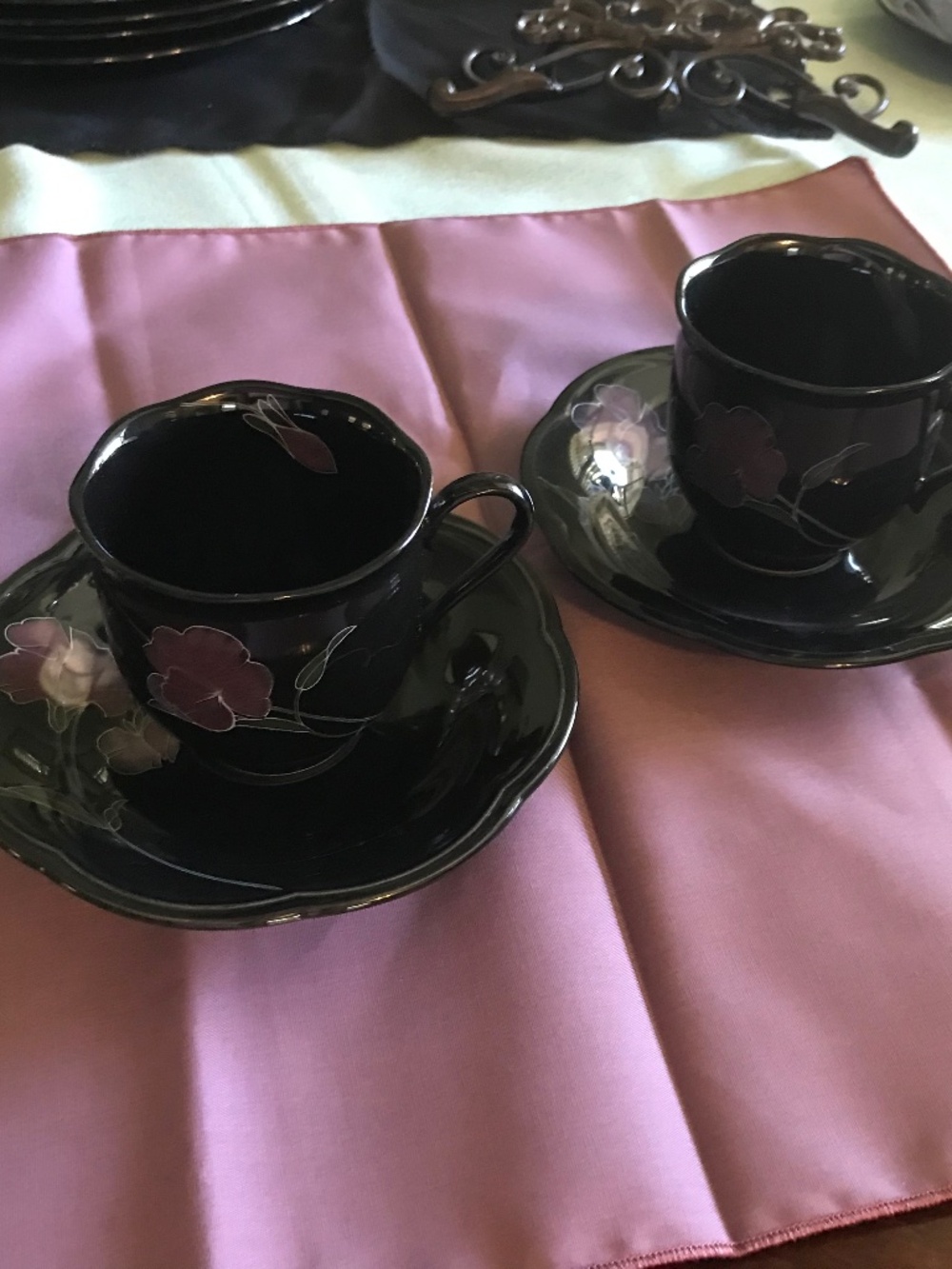Mikasa Rondo Tango cup and saucer sets ( 2 sets)